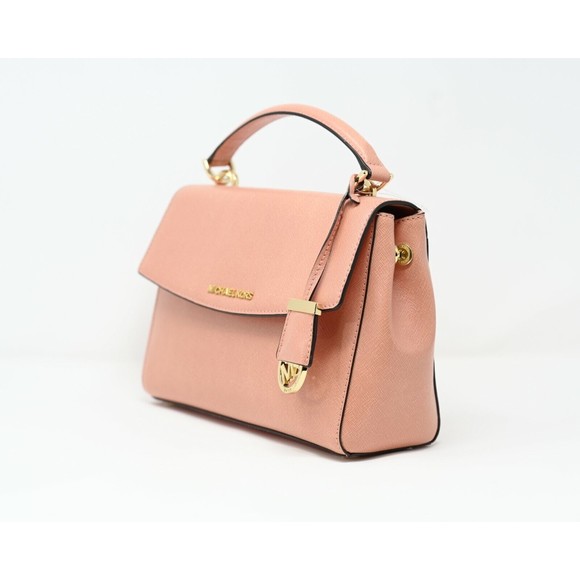 MICHAEL KORS AVA Small Top Handle Satchel Peach Saffiano Leather NWT $268 - Picture 2 of 12
